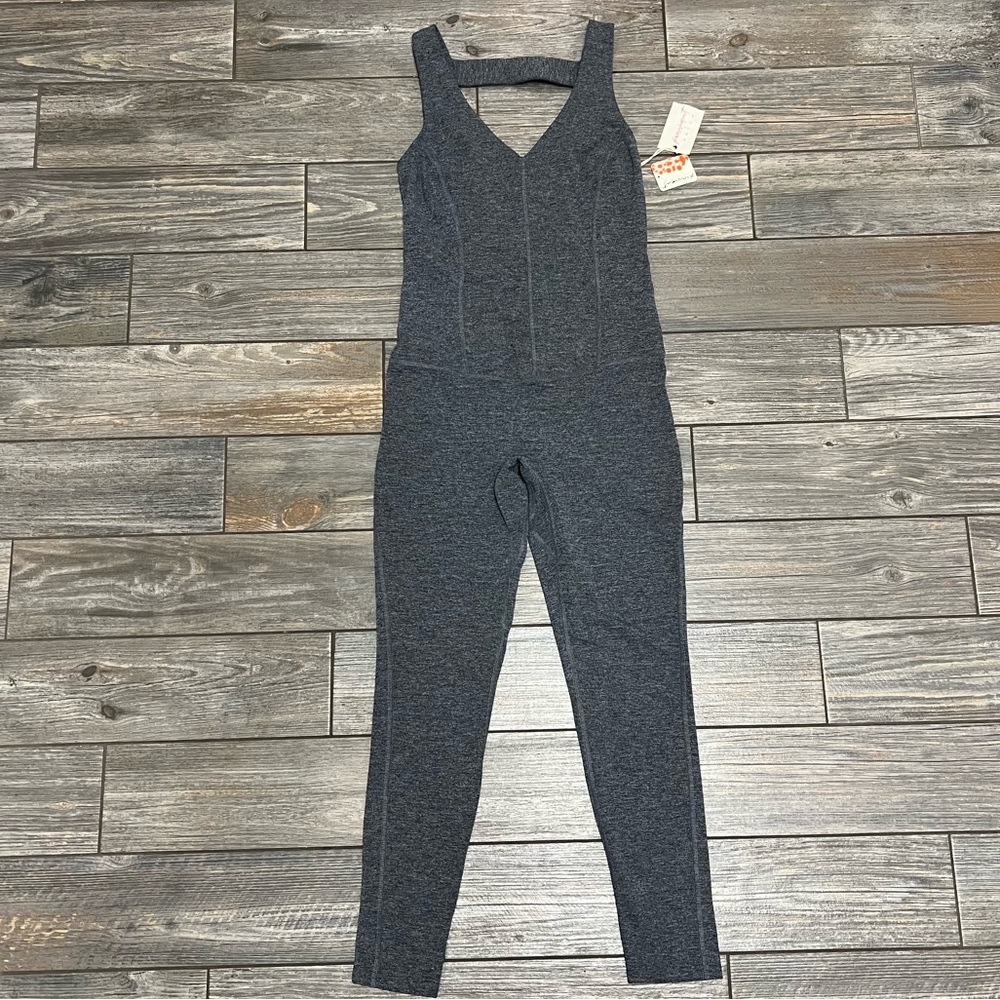 FP Movement Hatch Maternity Jumpsuit Small Never Better One Piece Black Heather - Picture 6 of 16